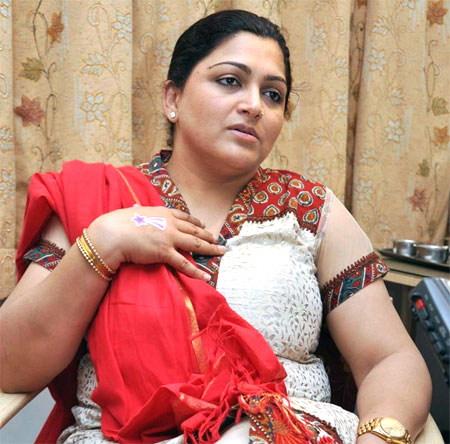 DMK leader Kushboo's house in Chennai attacked by party workers, House of actor and DMK member Khushboo attacked  